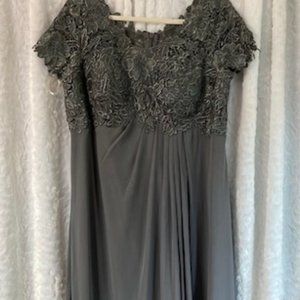Azazie Formal Steel Grey Dress NWT
